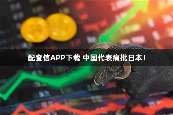 配查信APP下载 中国代表痛批日本！
